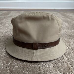 Stetson Vintage Safari Rain Hat Mens S Tan Thinsulate Thermal Insulation Fedora
